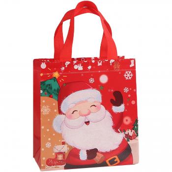 Sacs à cadeaux de Noël 4× – Motifs Père Noël et Bonhomme de Neige