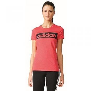 Camiseta adidas Essentials Linear, Mujer, Multicolor (Alegrí / Negro), S