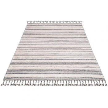 Valencia 807 – Rechteckiger Boho‑Fransen‑Teppich