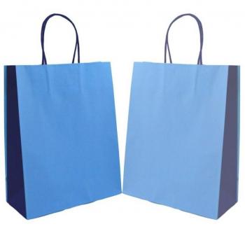 Buste Regalo Shoppers 6 Pezzi Azzurre 36x21x11cm