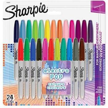 Sharpie Permanent Markers in Electro Pop & Assorted Original Colours