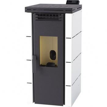 Estufa de Pellets Frontal FM Modelo BP-100 Blanco