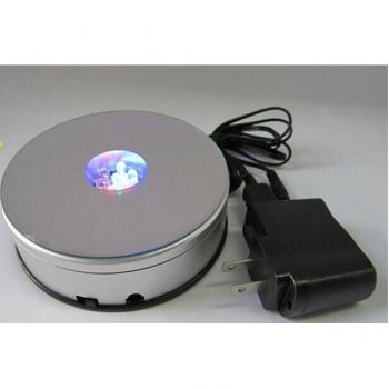 4-Inch Rotating Mirror Display Stand with RGB LED Light
