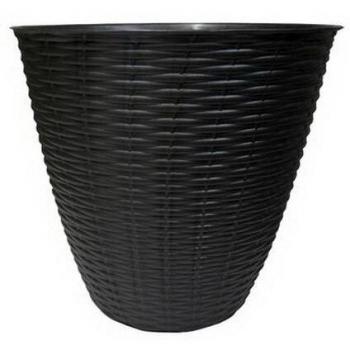Portavaso in Paglia Antracite 19 cm