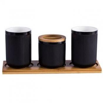 Tazas de cerámica para cepillos de dientes con soporte elegante