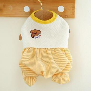 Camiseta de algodón con leche blanca para perritos