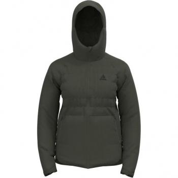 Odlo Damen Isolierjacke Ascent S-Thermic mit Kapuze, XS, oliv