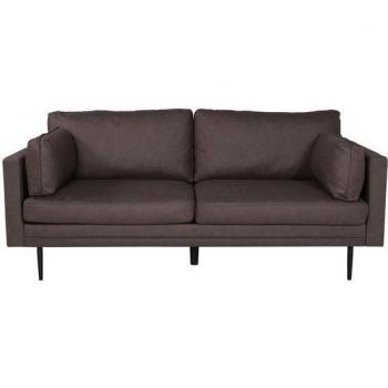 Canapé simili cuir marron 3 personnes Boom