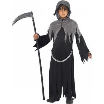 10–12 Year Old Smiffy Grim Reaper Halloween Dress – Black