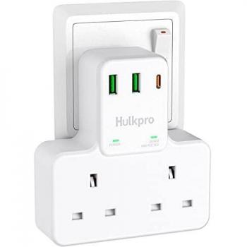 Surge Protected Multi Plug Extension with USB