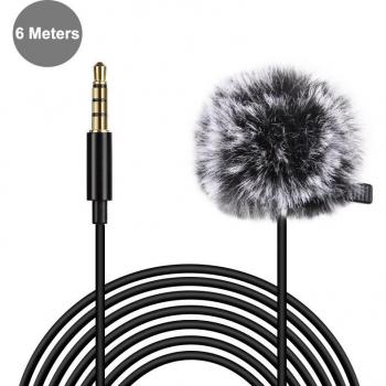 Microphone PULUZ 6M Filaire avec Accessoire en Fourrure