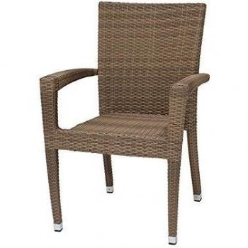 Aluminium‑Stapelsofa Siena Garten 274419 – Braga mit Gardino® Geflecht, Sand Fußkappen