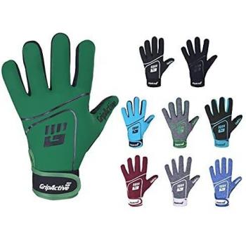 Children's Grip Active Football Gaelic Gloves (Green, Under 10 Years)
