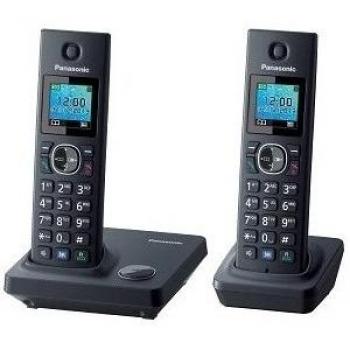 Teléfono inalámbrico digital DECT Panasonic KX-TG7852SPB DUO
