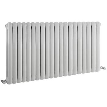BALTERLEY Horizontal Dual‑Panel Radiator – 635 × 1223 mm, 4467 BTU, Gloss White