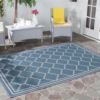Courtyard Serenity Patterned Rug – 4' x 5'7 (Indoor/Outdoor)