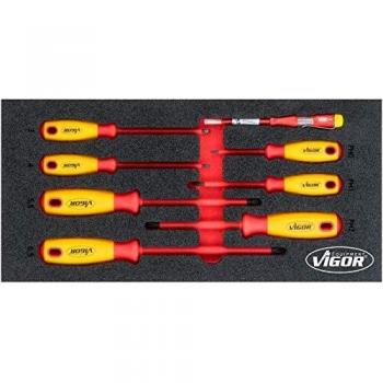 Set Vigor V5013: Destornilladores Phillips (PH0‑PH2) y de Ranura