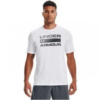 Camiseta de hombre Under Armour, corta, modelo Team Issue Wordmark, color blanco, talla XS