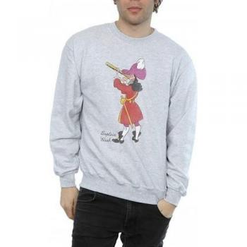 Peter‑Pan Männer‑Sweat Shirt „Captain Hook“ – Heather‑Kohle