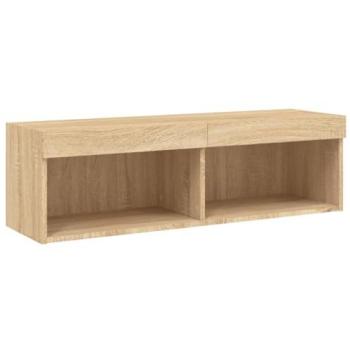 Mobile Credenza TV “Rovere” Sonoma 100×30×30 cm Marrone – Con Luci LED per Soggiorno & Camere
