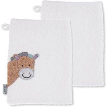 Gant de toilette enfant Pauline blanc pack de 2