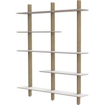 TENZO „Bridge“ Wandregal – 162 x 190 cm, 25 cm tief – braun/weiß