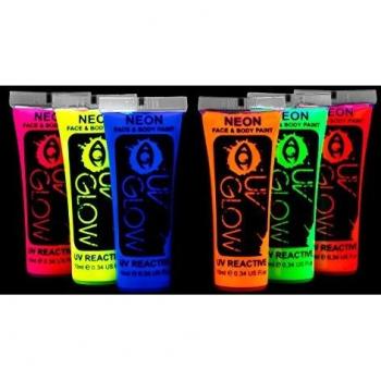 Neon Leuchtfarben UV-Malstift 6×10 ml