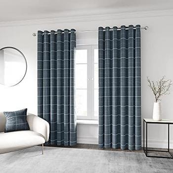 Helena Springfield Harper Navy Room Darkening Eyelet Curtains 168 x 183cm
