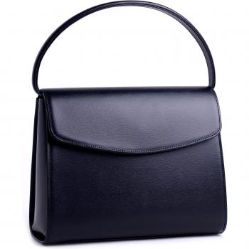 Aurora Black Square Leather Tote
