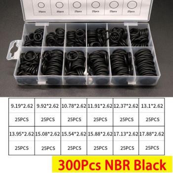 Car Gasket O‑Ring Collection – VMQ, NBR, FKM – Red/Black/Green