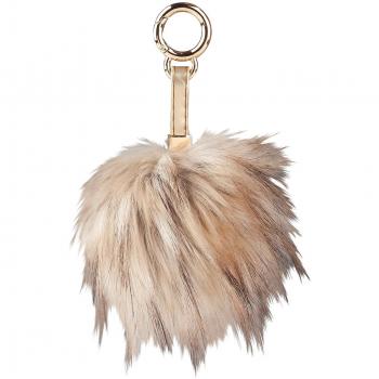 Liebe-Pompom-Anhänger 8 cm Naturfarben