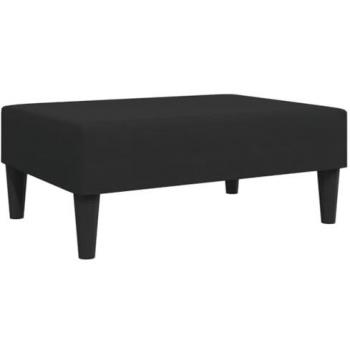 Pouf de salon noir 77x55x31 cm velours
