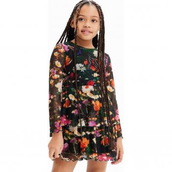 Desigual, Vestido de Tule com Estampa Floral Verde 13/14