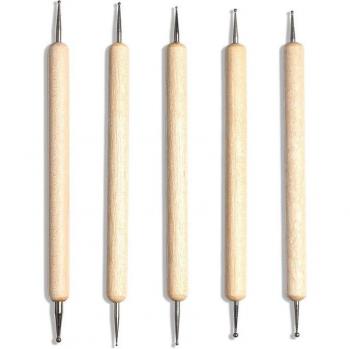 Stylo Nail Art à Deux Faces – Ensemble Original en Bois