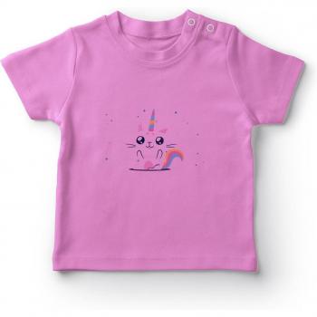 Rosa Einhorn T-Shirt für kleine Mädchen