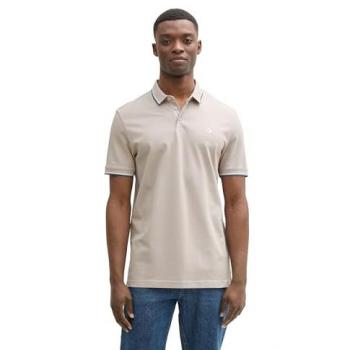 Tom Tailor Herren Poloshirt M in Grau mit Logo