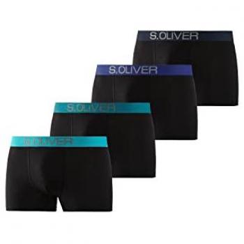 S.Oliver Herren Boxer, 4er-Pack, verschiedene Farben