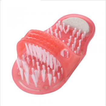 Men's Foot Scrubber Slippers with Bath Massager
