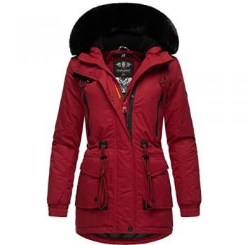 Sportlicher Baumwoll-Parka Damen Olessaa Gr. M, blutrot