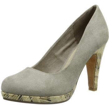 Marco Tozzi 22416 Women's Classic Court Shoes in Taupe Grey Shade, Size 4 UK (37 EU)