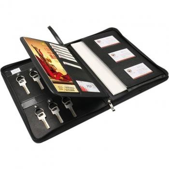 Professional PU Leather A4 Manager Bag with Key Hooks