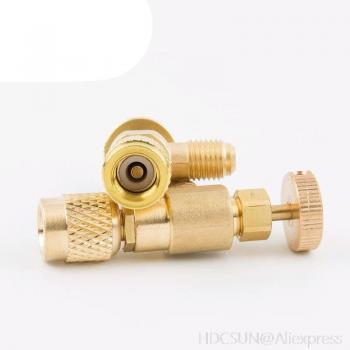 Adaptador de válvula de refrigerante 1/4 pulgadas