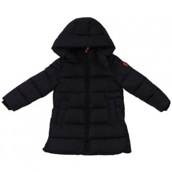 Cappotto Bambina SAVE THE DUCK con Logo Laterale Nero