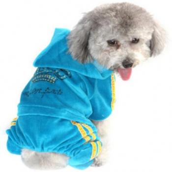 Rhinestone Crown Velvet Dog Outfit for Small Dogs