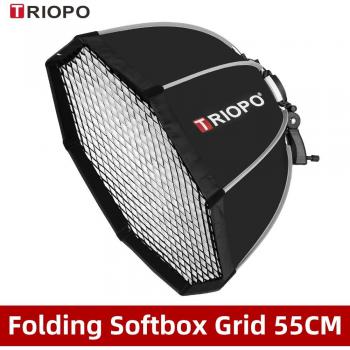 Triopo KS55 55cm Speedlite Softbox with Honeycomb Grid