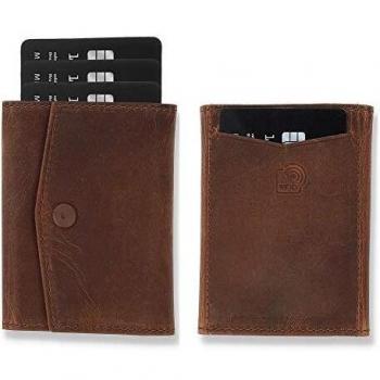 Solo Pelle® Leder I Slim Wallet ohne Münzfach I Geldbeutel mit RFID Schutz I Platz für mindestens 12 Karten I Mini Portemonnaie für Herren und Damen I Geldbörse (Blau)