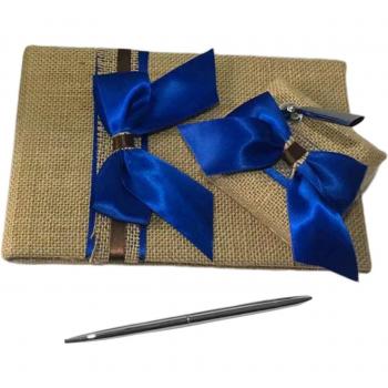 Arnaise – Sac de mariage chic, contenant stylo et livre d’or en satin
