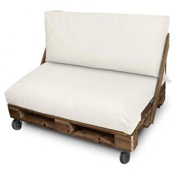 Set de coussins Happers Palette Extérieure Écru Naylim Mate – Siège 120×80×20 cm + Dossier 120×45×25 cm