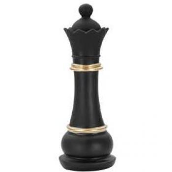 Soprammobile Regina degli Scacchi in Nero e Oro