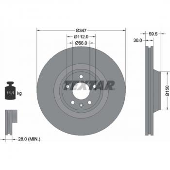 Bremsscheibe Vorderachse Textar 92132405